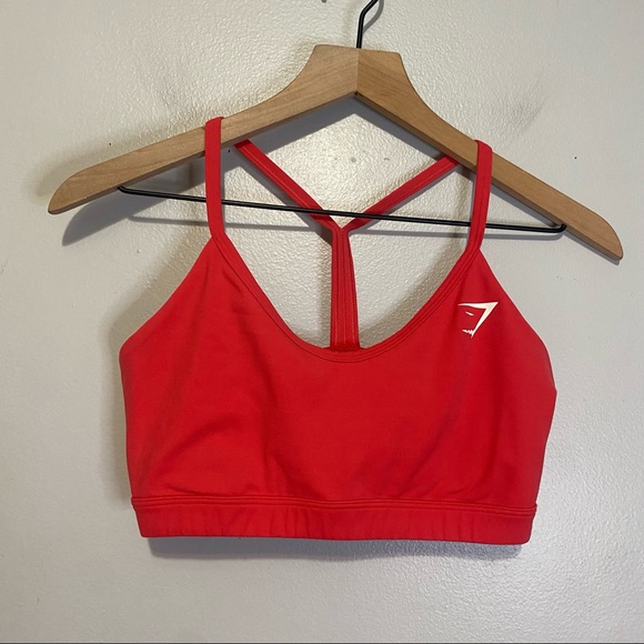 Gymshark Other - Gymshark Raspberry Red V-Neck Training Womens Sports Bra Medium